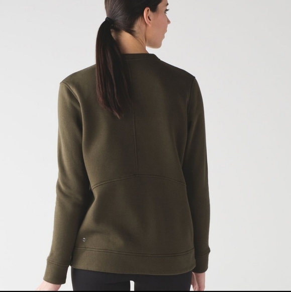 Lululemon Yes Fleece Pullover Crewneck - Military Green - 4 - Picture 3 of 13